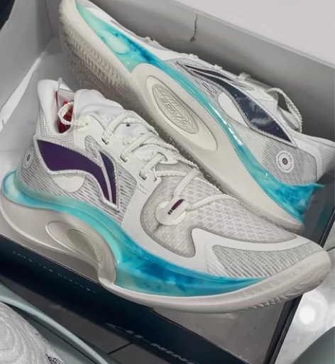 LiNing李宁 音速11 凌波 云雾白实...