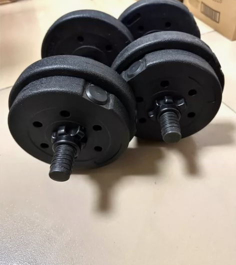 朗威自动回弹腹轮+哑铃2只（5kg*2）+...