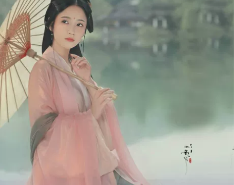 魏晋风汉服女复古风交领齐腰襦裙幻色大袖衫古...