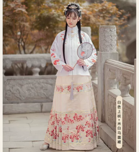 品牌型号 ：如梦霓裳—袄裙—锦绣—白色上襦...