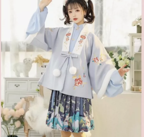 裳云兮月潮生汉服汉元素女正品原创眀制半袖披...