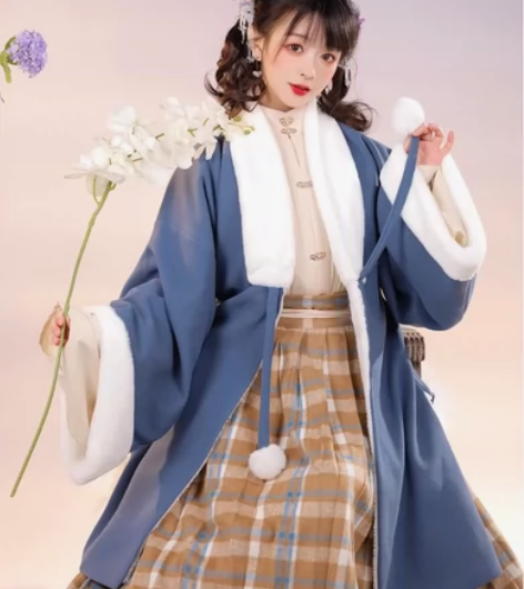 裳云兮原创(如意)明制汉服 披风加厚毛呢外...