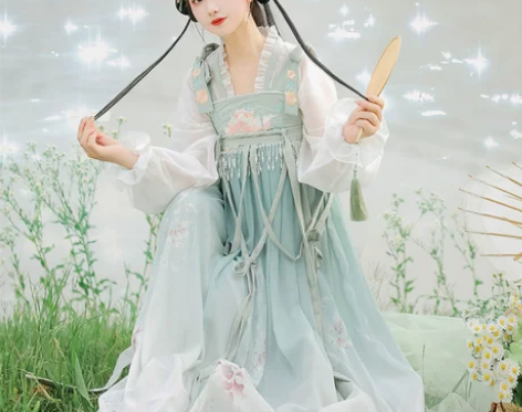 原创汉服女【遇见】齐胸裙改良款汉元素仙气古...