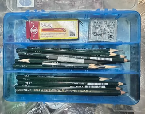 三菱素描笔 送盒子老人头橡皮 可塑橡皮 炭...