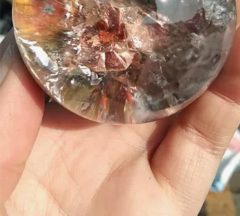 绿幽灵四季幽灵方解石中石景石球摆件 方解石...