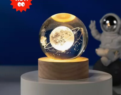 可发光水晶球小夜灯摆件创意生日礼物送女闺蜜...