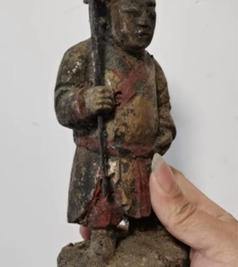 木雕猎神 有岁月伤损，原味无修实价包邮