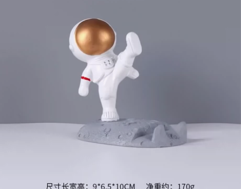 宇航员手推/脚踢/盘腿笔筒手机支架桌面摆件...