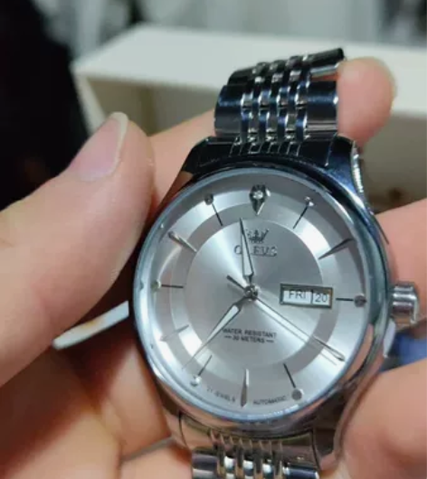 欧利时 礼物手表男机械全自动经典双日历夜光...