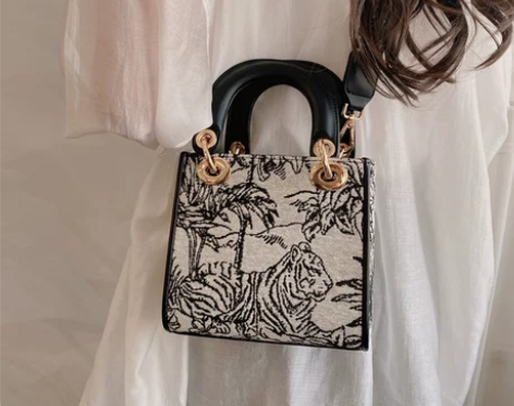 TOUTOU2022秋冬新款女包刺绣提花气...