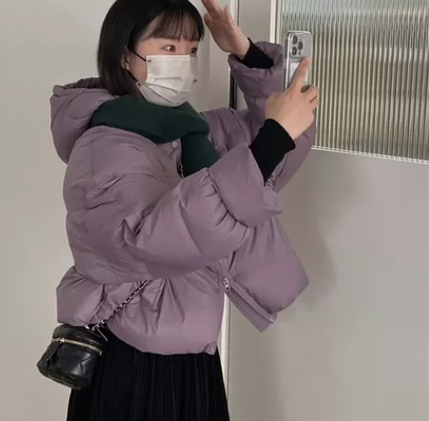 江左 暖冬软贝果4色白鸭绒连帽保暖羽绒服女...