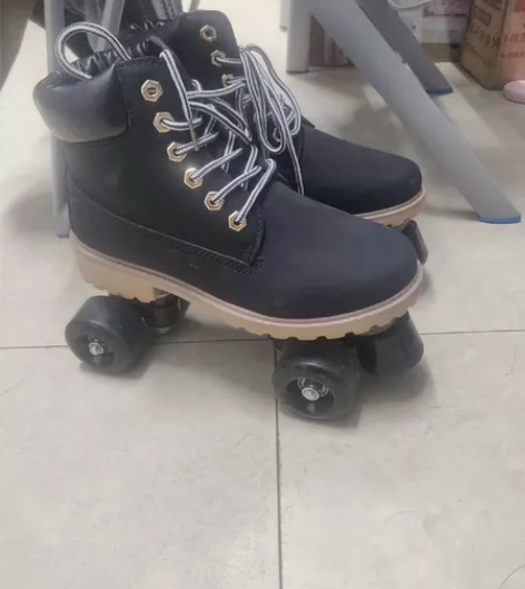 新款成人双排溜冰鞋儿童四轮滑鞋成年男女旱冰...