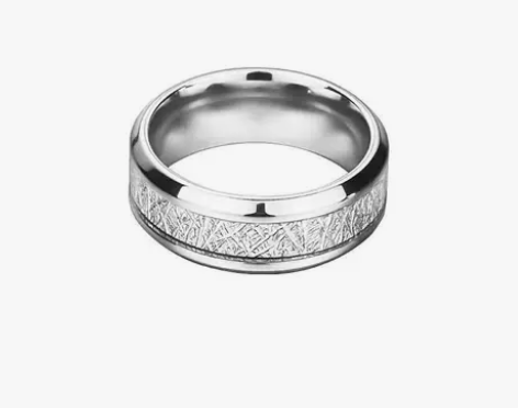 雾凇纹钛钢戒指男ins个性潮流时尚单身男生...