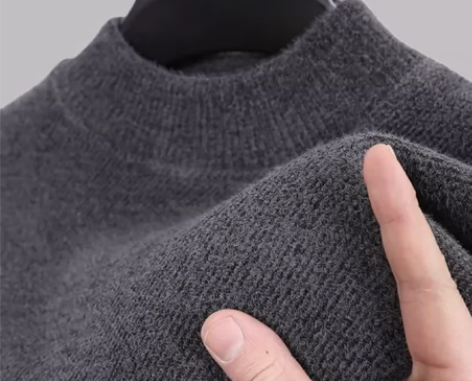 好穿】花花公子男士半高领毛衣保暖长袖加绒加...