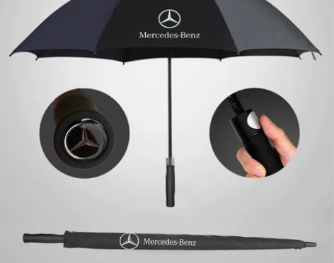 原厂定制奔驰奥迪车标雨伞4s店原装全自动碳...