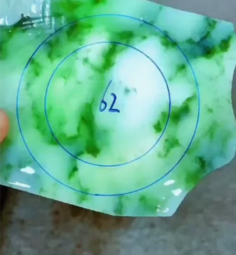 翡翠片料飘满绿花手镯料板料原石玉石毛料木那...