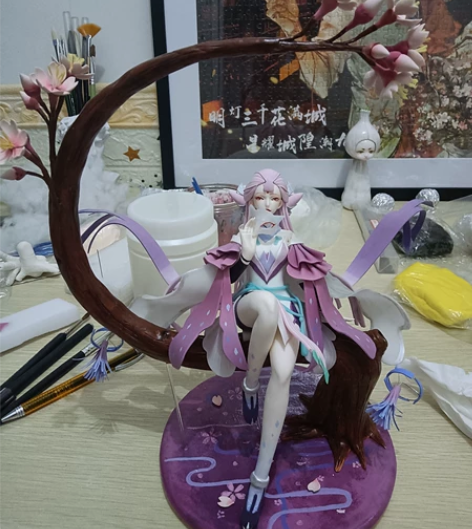 王者荣耀貂蝉猫影幻舞粘土手办定制，无现货需...