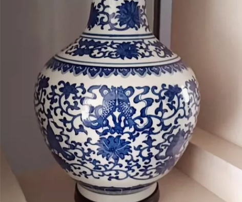 景德镇陶瓷器青花瓷 花瓶摆件客厅插花干花仿...