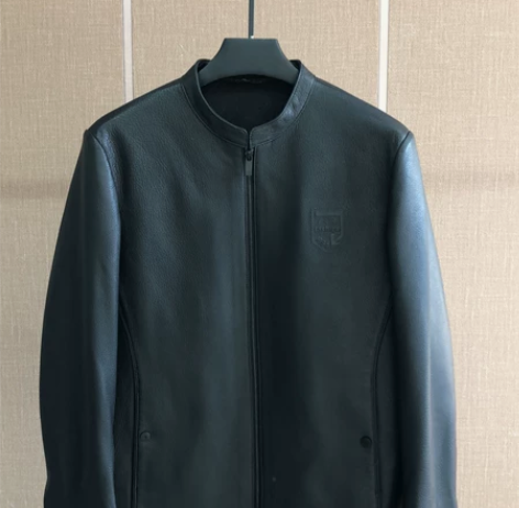 男士 真皮皮衣 鹿皮皮夹克 立领休闲商务款...