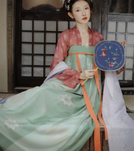 芥子记佳人谣一片齐胸襦裙复原汉服女夏季唐风...