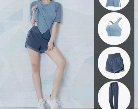 瑜伽服女夏季休闲时尚运动服短袖修身薄款透气...