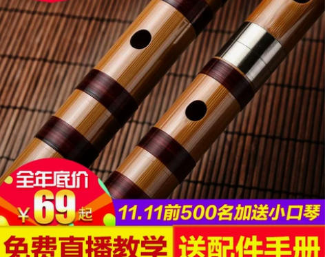 【双11狂欢价】湛文兵专业笛子 苦竹笛初学...