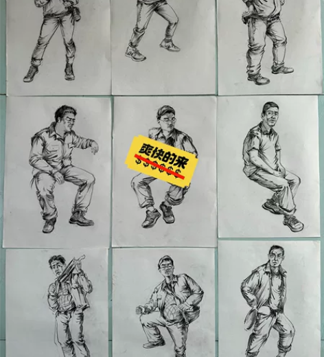 代画速写人物，单人或多人场景，临摹，写生照...