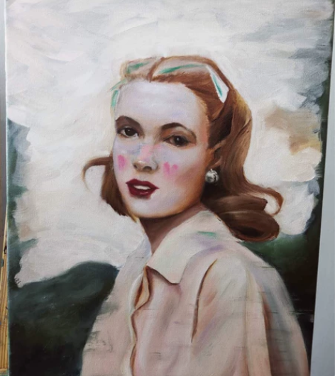 手绘油画 人物肖像画 尺寸40*50c?m...