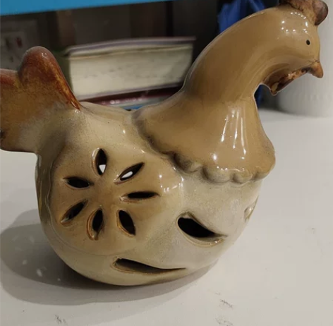 香薰母鸡空气净化用装饰品，镂空桌面摆件，树...