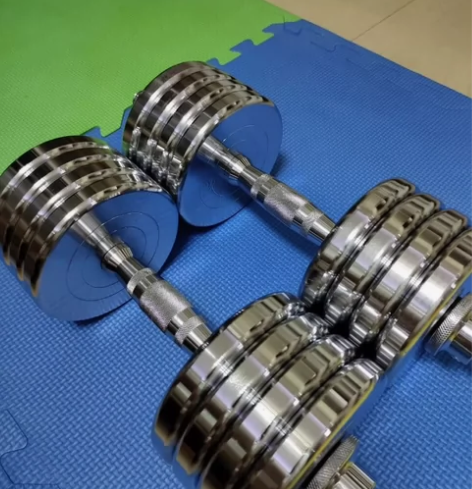 电镀纯钢哑铃便宜出！家用多功能多规格纯钢哑...