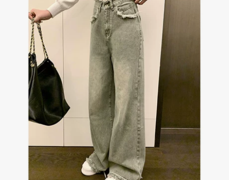 美式复古牛仔裤女春季新款胖妹妹mm梨形身材...