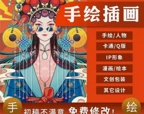 手绘头像/插画设计/代画商业漫画/Q版头像...