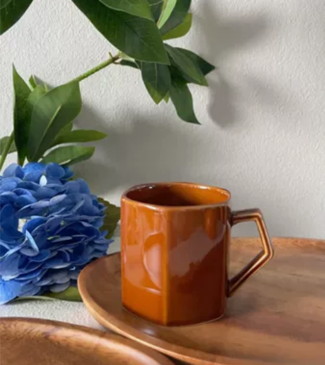 日本vintage 马克杯  咖啡杯  红...