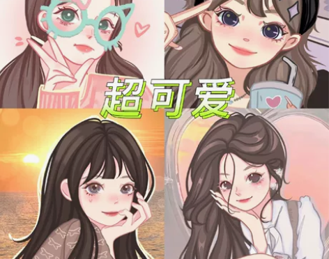 鸭鸭风头像Q版手绘头像甜妹专属可爱卡通情侣...