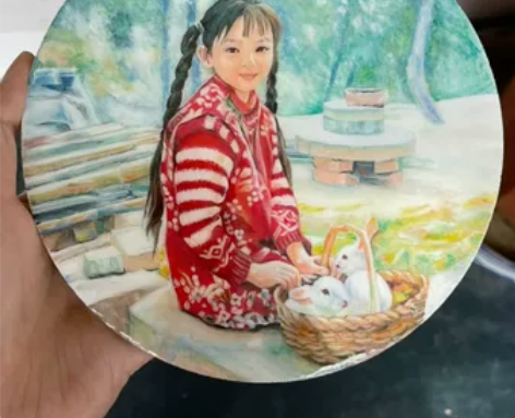 后花园记 后花园记 手绘玉片 定制作品 1...