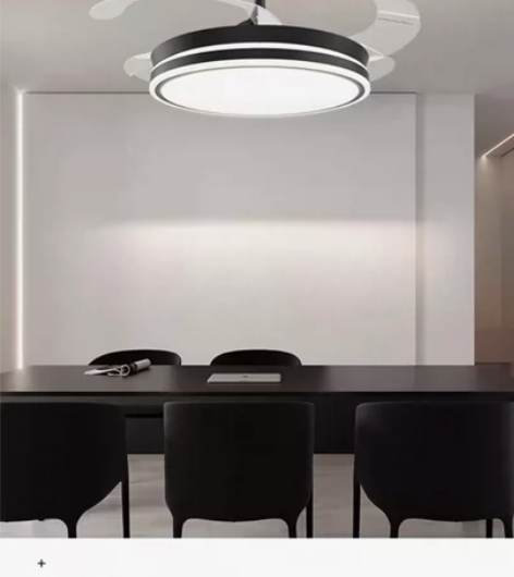 TCL 风扇灯 餐厅变频简约现代吊扇灯卧室...