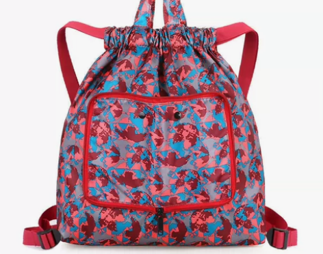 抽绳双肩包女简易抽带包防水折叠收纳袋运动健...