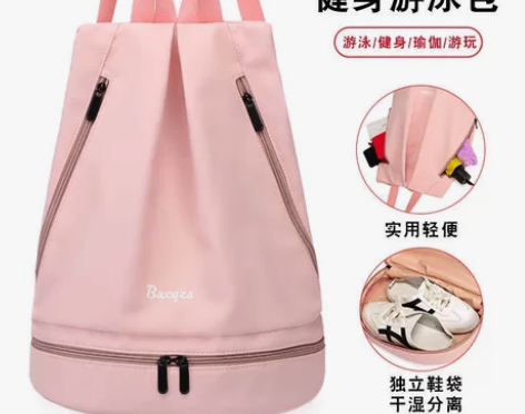 专用游泳装备干湿分离女防水双肩包大容量运动...