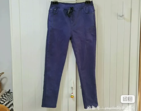 #卫裤男 牛仔加绒卫裤 牛仔外面，加绒运动...