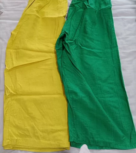 夏季女士休闲裤亚麻棉麻宽松高腰松紧腰阔腿裤...