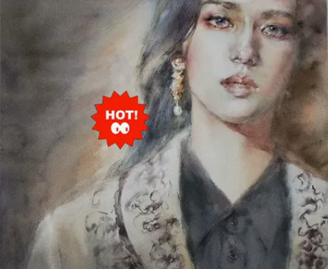 水彩肖像画，人物画，周也 感兴趣的话点“我...