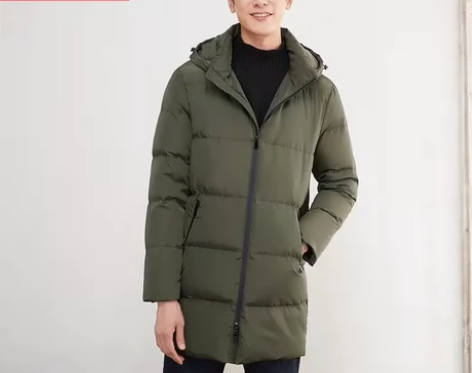 高梵潮流时尚个性羽绒服中长款男连帽酷冬装羽...