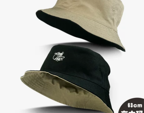 渔夫帽帽 盆帽渔夫帽双面夏天子男大头围遮阳...