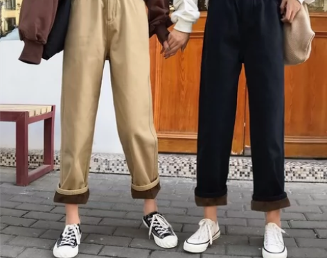 特价清仓全新加绒裤子女外穿加厚工装休闲裤子...