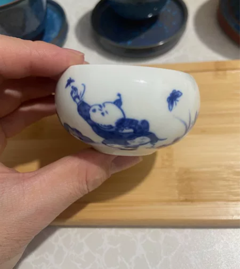 景德镇藏 婴戏图圆形客杯 只有一个先到先得...