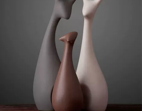 北欧家居客厅陶瓷摆件创意桌面酒柜装饰品摆件...