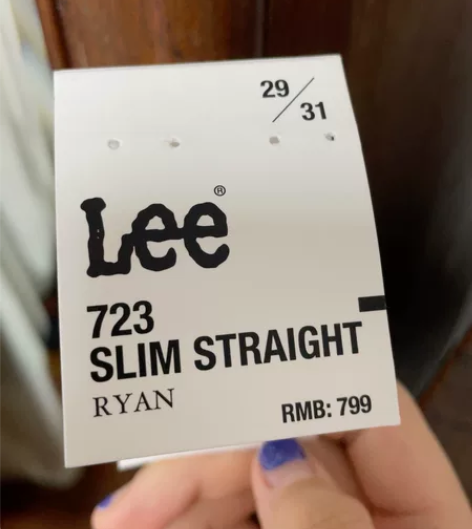 Lee直筒牛仔裤 新东安商场购买 W29/...