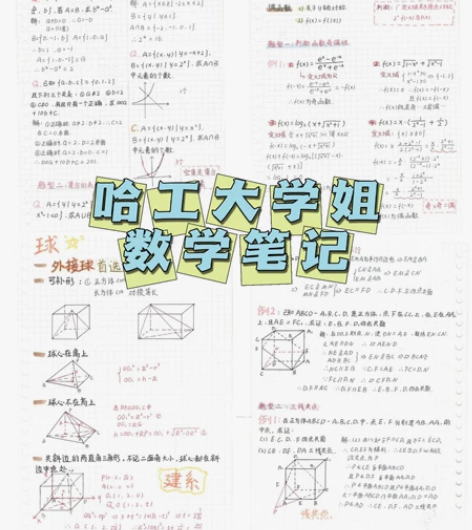 【哈工大高中数学学霸笔记】数学常年135+...