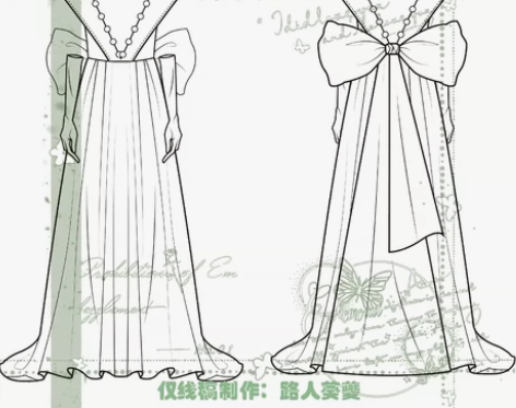 服装款式图代画 AI 款式(矢量图)或pr...