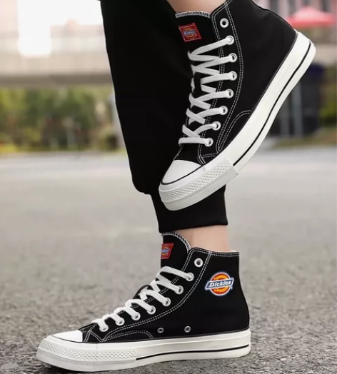 Dickies帆布鞋女高帮经典休闲鞋韩版潮...